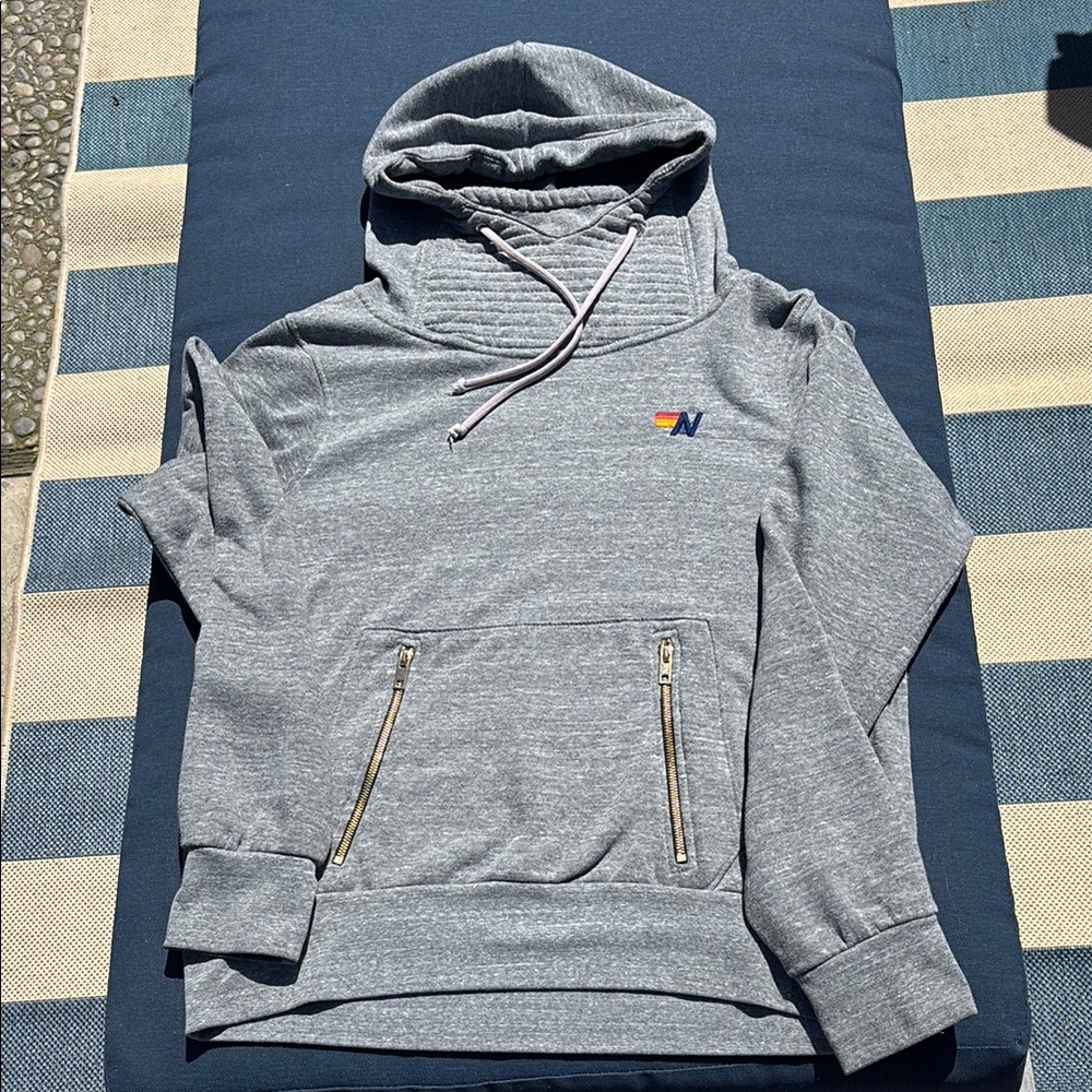 Aviator Nation Grey ninja hoodie size Medium